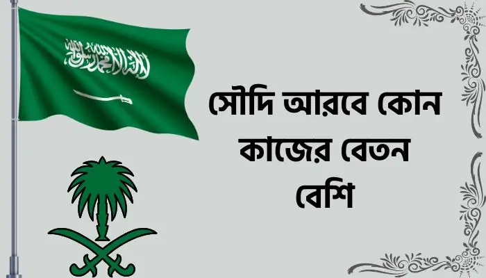 সৌদি আরবে কোন কাজের বেতন বেশি